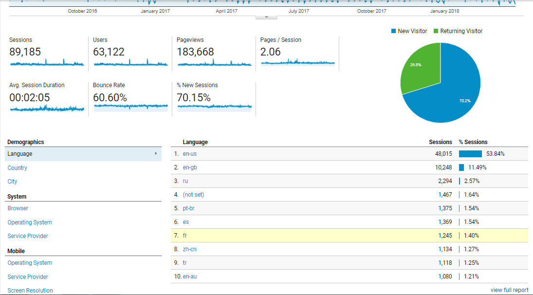 Visitor Analysis Report